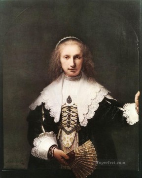 Agatha Bas retrato Rembrandt Pinturas al óleo